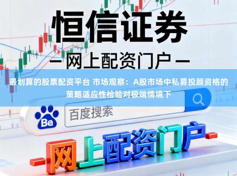 最划算的股票配资平台 市场观察：A股市场中私募投顾资格的策略适应性检验对极端情境下